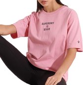 Superdry T-shirt - Vrouwen - Roze/Zwart