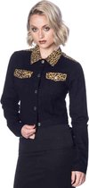 Dancing Days Jacket -M- ROCK N ROLL LEOPARD DENIM Zwart