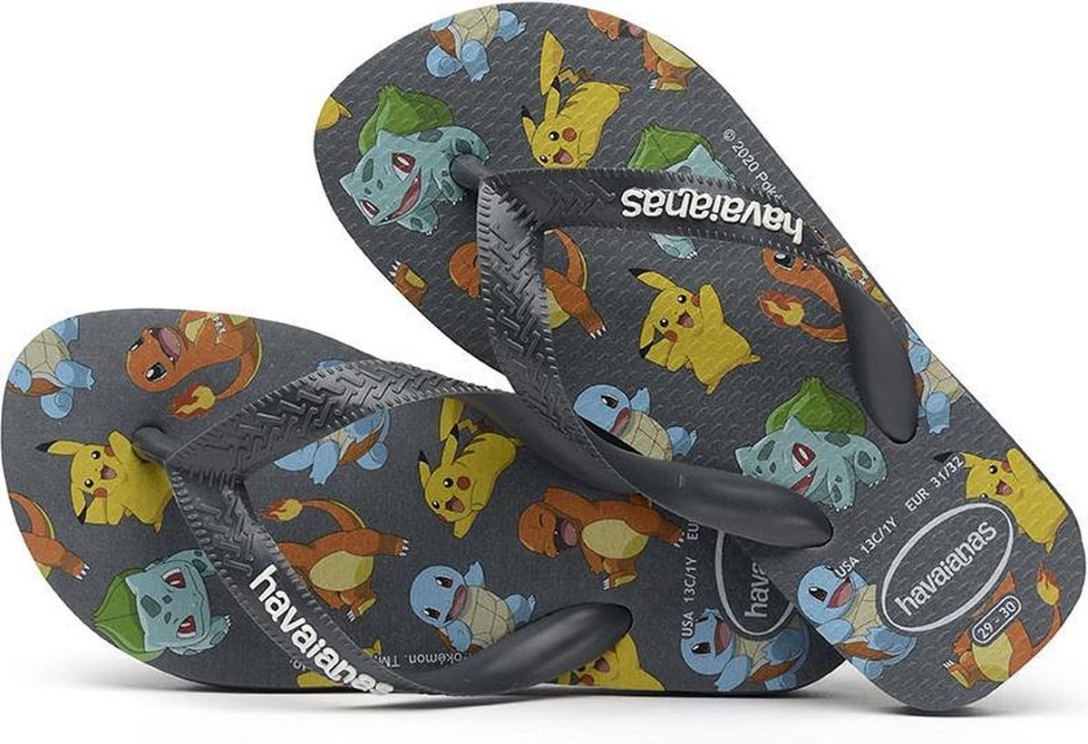 Havaianas - Kids Top Pokémon - Pokémon Slippers - 35 - 36 - Grijs/Multi |  bol