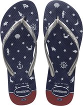 Havaianas Slim Nautical Dames Slippers - Navy/Silver - Maat 41/42