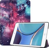 Tablet hoes geschikt voor iPad Mini 2021 - Tri-Fold Book Case - Galaxy