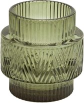 Theelichthouder Glas - Waxinelichthouder - Romy Groen - ø7cm