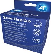 AF Screen-Clene Duo schermreinigingsdoekjes, 20 paar natte en droge doekjes