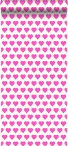ESTAhome behang harten roze en wit - 136812 - 53 cm x 10,05 m