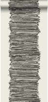 ESTAhome behang kranten zwart en wit - 137717 - 53 cm x 10,05 m