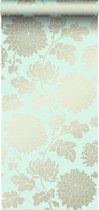 Origin behang bloemen celadon groen - 326148 - 53 cm x 10,05 m