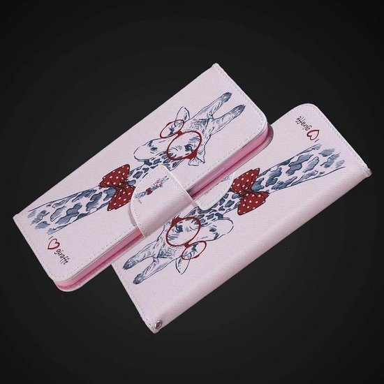 XS Bookcase hoesje iPhone XS Max avec imprimé - Girafe