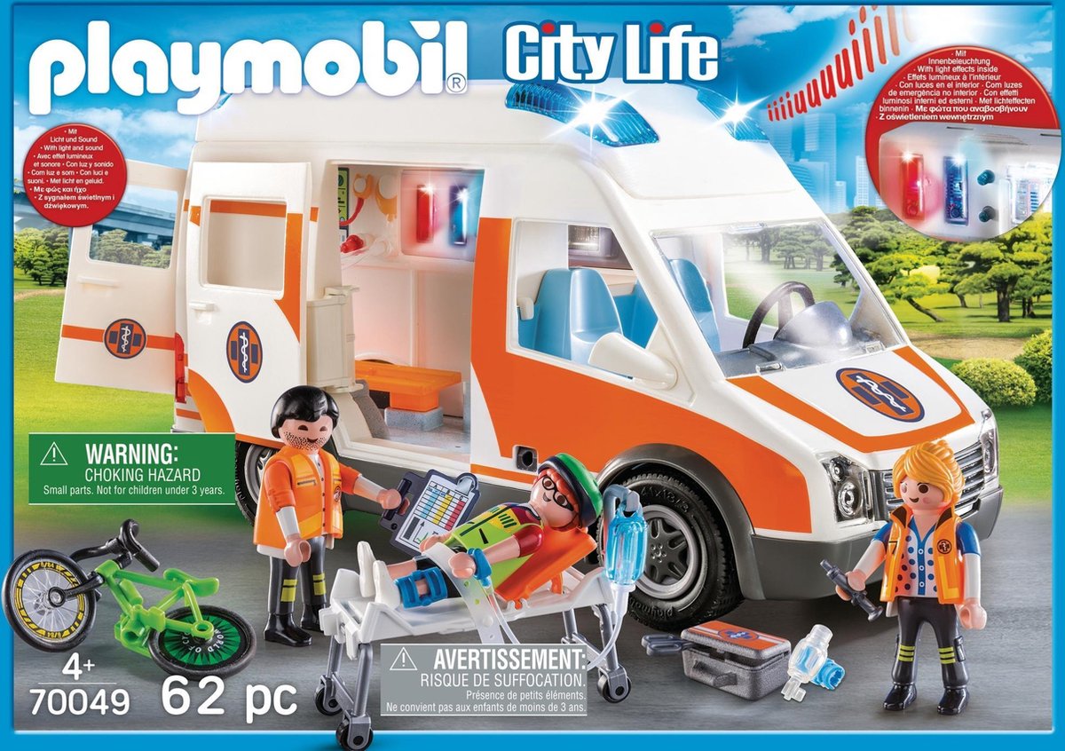 PLAYMOBIL City Life Ambulance en ambulanciers - 70049 — afbeelding 2