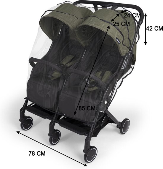 Baninni Duo Buggy Adige Regenhoes van Baninni — afbeelding 2