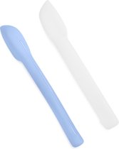 kwmobile 2x reisetui voor tandenborstel - Case van siliconen - Koker voor tandenborstels in blauw / transparant