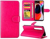Portemonnee Book Case Hoesje Geschikt voor: Xiaomi Mi 10 / Mi 10 Pro -  roze