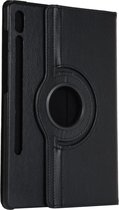 Case2go - Tablet hoes geschikt voor Samsung Galaxy Tab S7 Plus (2020) - Draaibare Book Case Cover - 12.4 Inch - Zwart