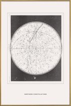 JUNIQE - Poster met kunststof lijst Northern Constellations -40x60