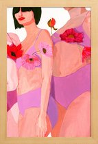 JUNIQE - Poster in houten lijst Harmony -30x45 /Roze