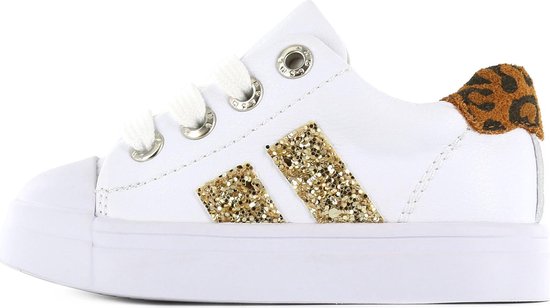 Sneakers | Meisjes | white gold | Leer | Shoesme | Maat 24