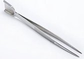 Pincet stainless steel met schepje, 2.4 cm x 16.4 cm