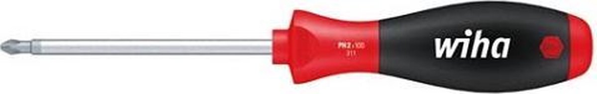 Wiha Schroevendraaier Phillips Softfinish Ph1x200 Mm Staal Rood