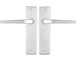 Starx Deurklink Aluminium – Deurbeslag – Deurkruk met Schild – Deurklink Duim - 43 x 180 mm – Ø 18 mm