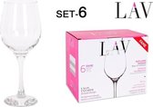 SET 6 CUPS WINE / WATER HIGH 395CC FAME