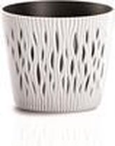 RONDE PLASTIC POT OP WIT 18,9X18,9X16,5 CM