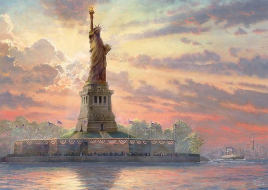 Schmidt Statue of Liberty in the twilight