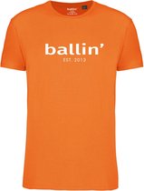 Ballin Est. 2013 - Heren Tee SS Regular Fit Shirt - Oranje - Maat M
