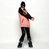 Waterdichte dames hoodie Pink/black XS