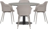 Hector tuinmeubelset B tafel met 4 Camilla stoelen.