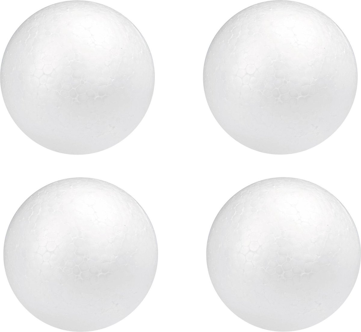 50x stuks Piepschuim hobby knutselen vormen/figuren ronde ballen/bollen van 5 cm