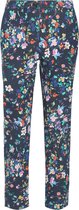 Cassis - Female - Slim broek in katoen met een bloemenprint  - Denim