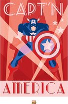 Pyramid Poster - Marvel Deco Captain America - 80 X 60 Cm - Multicolor