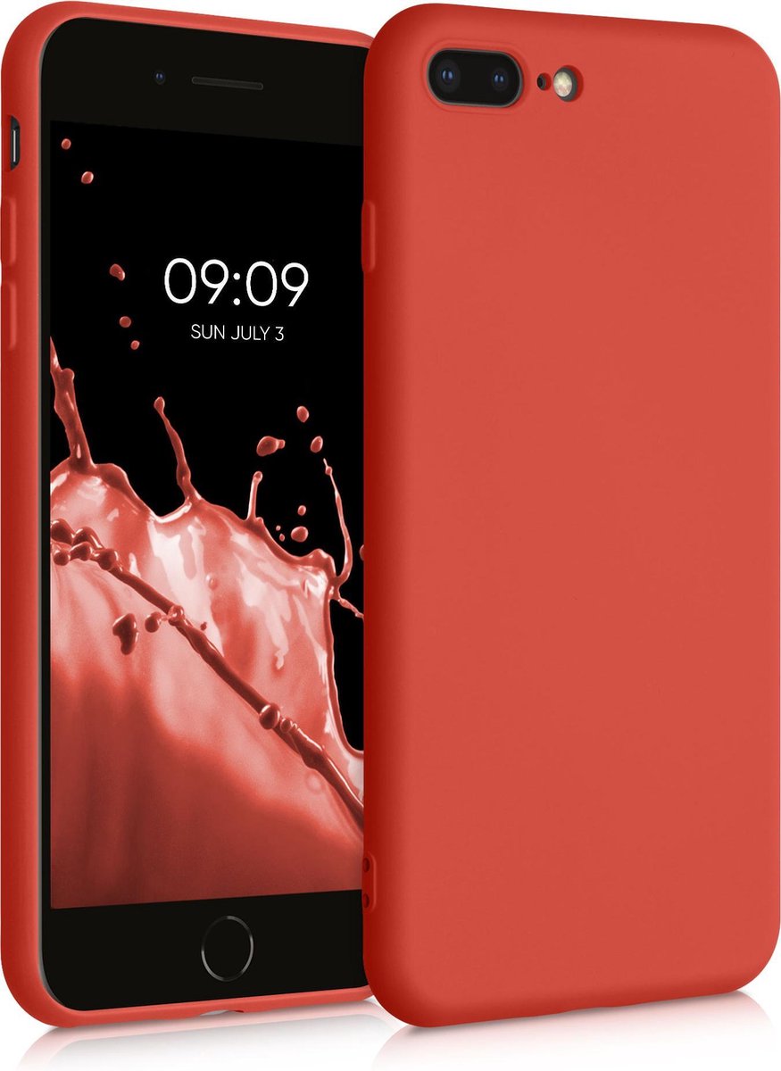 kwmobile telefoonhoesje geschikt voor Apple iPhone 7 Plus / iPhone 8 Plus - Hoesje voor smartphone - Back cover in mandarijn oranje