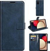 Voor Samsung Galaxy A03s Retro Kalf Patroon Gesp Horizontale Flip Lederen Case met Houder & Kaartsleuven & Portemonnee (Blauw)