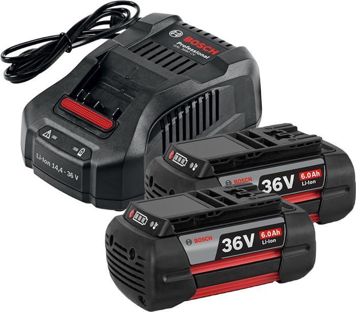 Batterie 36V 6,0Ah (x2) et chargeur Bosch GBA + GAL 3680 