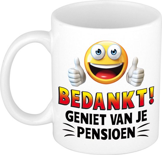 Foto: Geniet van je pensioen mok beker vut afscheidscadeau collega pensioen cadeau