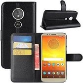 Motorola Moto G6 Play Hoesje Wallet Case Zwart