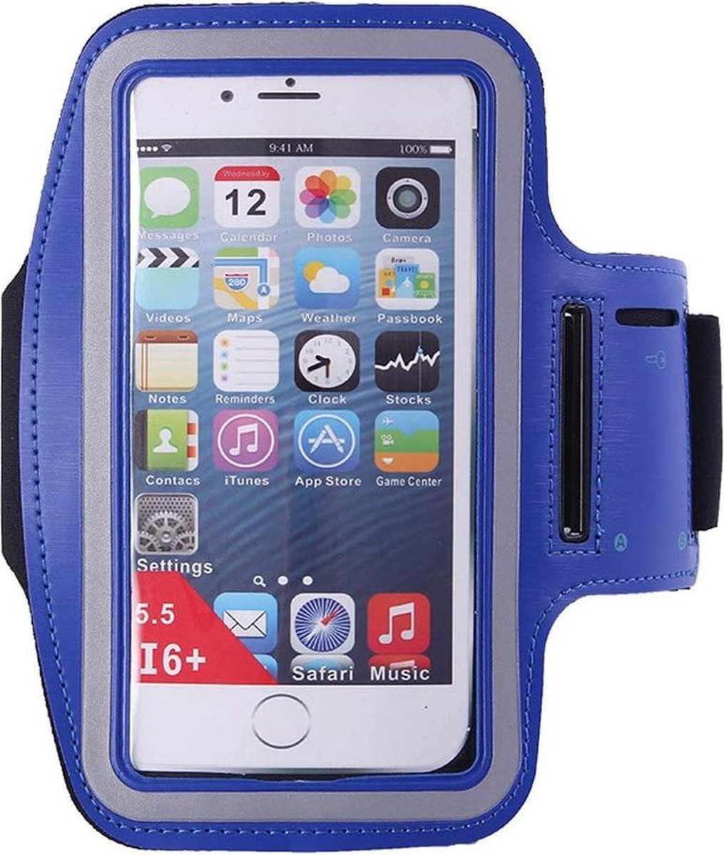 Hardloop Armband Telefoon | Geschikt voor Samsung Galaxy A31| Hardloop Armband | Sport Hardloopband | Hardloop Telefoonhouder | Donker blauw