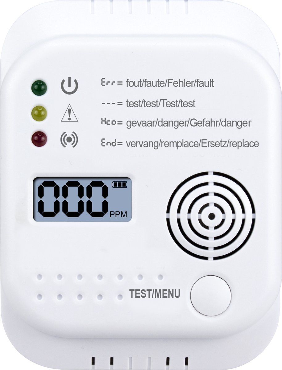 Alecto COA-28 Koolmonoxidemelder - 5 jaar sensor - Voldoet aan Europese norm EN50291 - Wit - Alecto