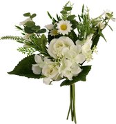 Gerimport Kunstbloemen 32 Cm Groen/wit