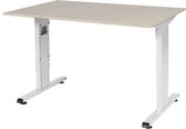 Schaffenburg Verstelbaar Bureau - 120x80 Eiken - wit frame