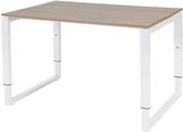 Verstelbaar Bureau - Plus 120x80 Havana Kersen - wit frame