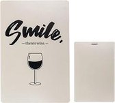 Tekstbord Smile, there's wine 20x30cm