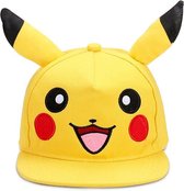 Pokémon Pikachu pet met oren - katoen geel - one size verstelbaar