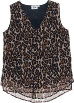 Dames top met tule laag panter | Maat XS