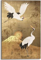 Schilderij Kraanvogels 90x60 cm