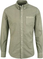 Profuomo Overhemd Garment Dyed Groen - maat M