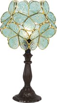 Tafellamp Tiffany 21*21*38 cm E14/max 1*25W | Groen | 5LL-6066 | Clayre & Eef