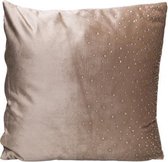 Sierkussen - Kussen - Strass Greige - 45x45xh10cm - Fluweel