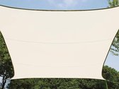 Compleet pakket: Schaduwdoek rechthoek 2x3m Creme met Waterafstootmiddel en RVS bevestigingsset