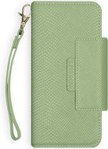 Selencia Hoesje Geschikt voor Samsung Galaxy S21 Plus Hoesje Met Pasjeshouder - Selencia Llyr 2-in-1 Uitneembare Slang Bookcase - Groen